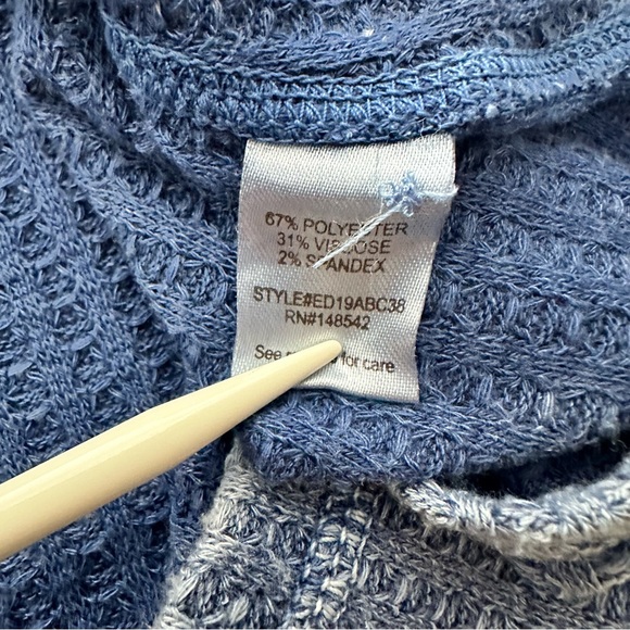 ARATTA SILENT JOURNEY Waffle Knit Lace Shoulder Boho Tunic Top Women’s Medium - Picture 8 of 11